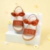 imageGINFIVE Toddler Girls Sandals Little Girls Kids Summer Shoes Toddler SandalsGf361brown