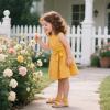 imageGINFIVE Toddler Girls Sandals Little Girls Kids Summer Shoes Toddler SandalsGf363yellow