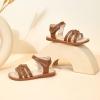 imageGINFIVE Toddler Girls Sandals Little Girls Kids Summer Shoes Toddler SandalsGf367brown