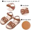 imageGINFIVE Toddler Girls Sandals Little Girls Kids Summer Shoes Toddler SandalsGf367brown