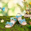 imageGINFIVE Toddler Girls Sandals Little Girls Kids Summer Shoes Toddler SandalsGf370blue