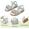imageGINFIVE Toddler Girls Sandals Little Girls Kids Summer Shoes Toddler SandalsGf370green