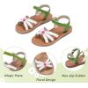 imageGINFIVE Toddler Girls Sandals Little Girls Kids Summer Shoes Toddler SandalsGn01green