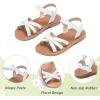 imageGINFIVE Toddler Girls Sandals Little Girls Kids Summer Shoes Toddler SandalsGn01white