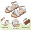 imageGINFIVE Toddler Girls Sandals Little Girls Kids Summer Shoes Toddler SandalsGn04silver