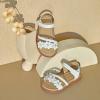 imageGINFIVE Toddler Girls Sandals Little Girls Kids Summer Shoes Toddler SandalsGn04white