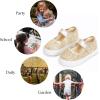 imageGINFIVE Toddler Girls Sneakers Little Girls Slip On Shoes Glitter Sneakers ToddlerGs04 Gold