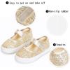 imageGINFIVE Toddler Girls Sneakers Little Girls Slip On Shoes Glitter Sneakers ToddlerGs04 Gold