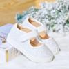 imageGINFIVE Toddler Girls Sneakers Little Girls Slip On Shoes Glitter Sneakers ToddlerGs04 White
