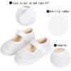 imageGINFIVE Toddler Girls Sneakers Little Girls Slip On Shoes Glitter Sneakers ToddlerGs04 White