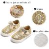 imageGINFIVE Toddler Girls Sneakers Little Girls Slip On Shoes Glitter Sneakers ToddlerGs05gold