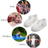 imageGINFIVE Toddler Girls Sneakers Little Girls Slip On Shoes Glitter Sneakers ToddlerGs05white