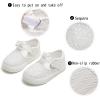 imageGINFIVE Toddler Girls Sneakers Little Girls Slip On Shoes Glitter Sneakers ToddlerGs05white