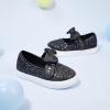 imageGINFIVE Toddler Girls Sneakers Little Girls Slip On Shoes Glitter Sneakers ToddlerGs07black