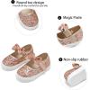 imageGINFIVE Toddler Girls Sneakers Little Girls Slip On Shoes Glitter Sneakers ToddlerGs07champagne