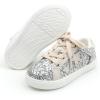 imageGINFIVE Toddler Girls Sneakers Little Girls Slip On Shoes Glitter Sneakers ToddlerGs08silver