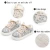 imageGINFIVE Toddler Girls Sneakers Little Girls Slip On Shoes Glitter Sneakers ToddlerGs08silver