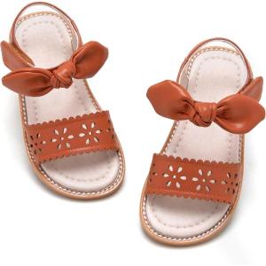 imageGINFIVE Toddler Girls Sandals Little Girls Kids Summer Shoes Toddler SandalsGf361brown