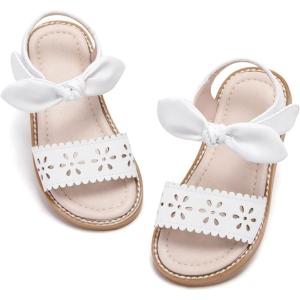 imageGINFIVE Toddler Girls Sandals Little Girls Kids Summer Shoes Toddler SandalsGf361white