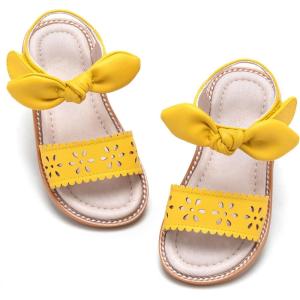 imageGINFIVE Toddler Girls Sandals Little Girls Kids Summer Shoes Toddler SandalsGf361yellow