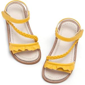 imageGINFIVE Toddler Girls Sandals Little Girls Kids Summer Shoes Toddler SandalsGf363yellow