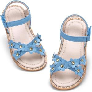 imageGINFIVE Toddler Girls Sandals Little Girls Kids Summer Shoes Toddler SandalsGf370blue