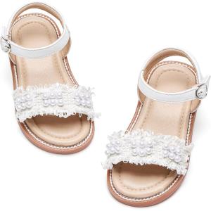 imageGINFIVE Toddler Girls Sandals Little Girls Kids Summer Shoes Toddler SandalsGg23white