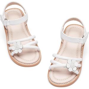 imageGINFIVE Toddler Girls Sandals Little Girls Kids Summer Shoes Toddler SandalsGg34white