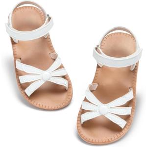 imageGINFIVE Toddler Girls Sandals Little Girls Kids Summer Shoes Toddler SandalsGn01white