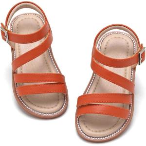 imageGINFIVE Toddler Girls Sandals Little Girls Kids Summer Shoes Toddler SandalsGn03brown