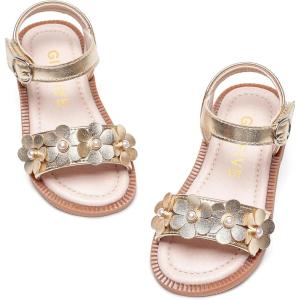 imageGINFIVE Toddler Girls Sandals Little Girls Kids Summer Shoes Toddler SandalsGs17gold