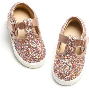imageGINFIVE Toddler Girls Sneakers Little Girls Slip On Shoes Glitter Sneakers ToddlerGs05multicolor