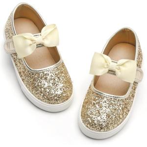 imageGINFIVE Toddler Girls Sneakers Little Girls Slip On Shoes Glitter Sneakers ToddlerGs07Gold