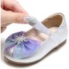 imageGINFIVE Toddler Girls Dress Shoes Little Girls Mary Janes Ballerina Flats Shoes ToddlerGf384 Silver