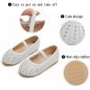 imageGINFIVE Toddler Girls Dress Shoes Little Girls Mary Janes Ballerina Flats Shoes ToddlerGh22  White