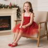 imageGINFIVE Toddler Girls Dress Shoes Little Girls Mary Janes Ballerina Flats Shoes ToddlerGh23  Red