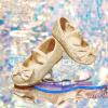 imageGINFIVE Toddler Girls Dress Shoes Little Girls Mary Janes Ballerina Flats Shoes ToddlerGh25  Gold