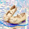 imageGINFIVE Toddler Girls Dress Shoes Little Girls Mary Janes Ballerina Flats Shoes ToddlerGh25  Gold