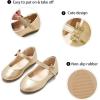 imageGINFIVE Toddler Girls Dress Shoes Little Girls Mary Janes Ballerina Flats Shoes ToddlerGh26  Gold