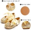 imageGINFIVE Toddler Girls Dress Shoes Little Girls Mary Janes Ballerina Flats Shoes ToddlerGl06gold