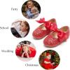 imageGINFIVE Toddler Girls Dress Shoes Little Girls Mary Janes Ballerina Flats Shoes ToddlerGl06red