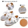 imageGINFIVE Toddler Girls Dress Shoes Little Girls Mary Janes Ballerina Flats Shoes ToddlerGl06silver