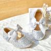 imageGINFIVE Toddler Girls Dress Shoes Little Girls Mary Janes Ballerina Flats Shoes ToddlerGl06silver
