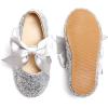 imageGINFIVE Toddler Girls Dress Shoes Little Girls Mary Janes Ballerina Flats Shoes ToddlerGl06silver