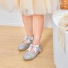 imageGINFIVE Toddler Girls Dress Shoes Little Girls Mary Janes Ballerina Flats Shoes ToddlerGl06silver