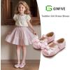imageGINFIVE Toddler Girls Dress Shoes Little Girls Mary Janes Ballerina Flats Shoes ToddlerGn28pink