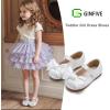 imageGINFIVE Toddler Girls Dress Shoes Little Girls Mary Janes Ballerina Flats Shoes ToddlerGn28white