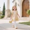 imageGINFIVE Toddler Girls Dress Shoes Little Kids Flats School Mary Janes ShoesGf282  Gold
