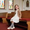 imageGINFIVE Toddler Girls Dress Shoes Little Kids Flats School Mary Janes ShoesGf282  Off White