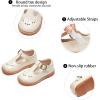 imageGINFIVE Toddler Girls Dress Shoes Little Kids Flats School Mary Janes ShoesGf282  Off White